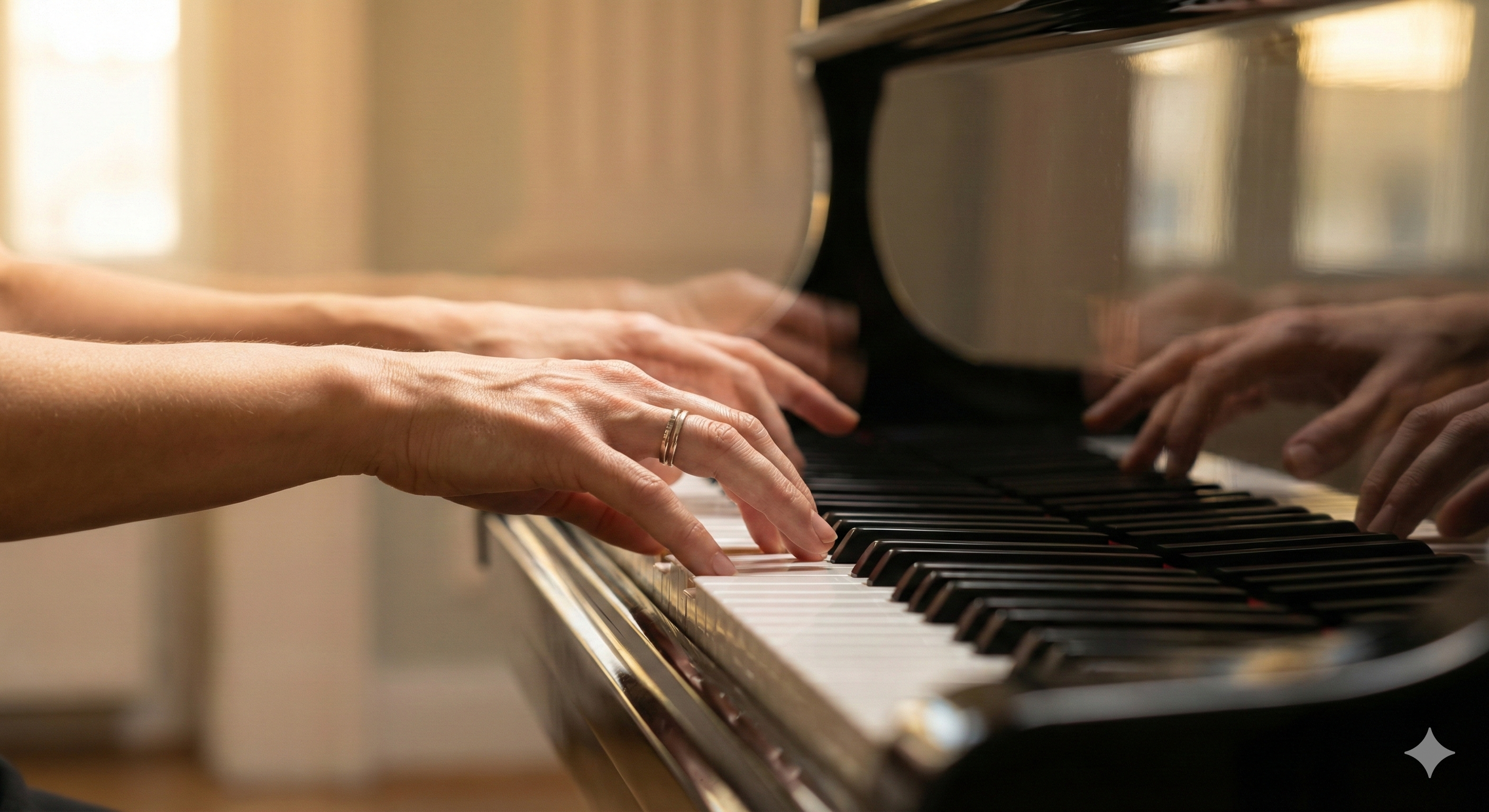 Piano keys close-up